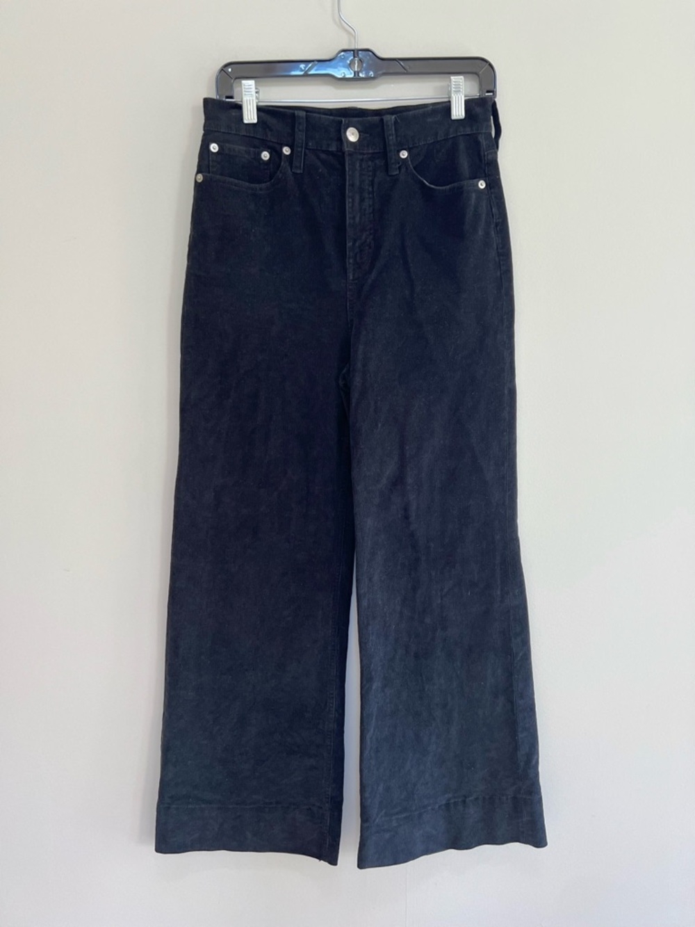 J.Crew Women’s Wide-leg High Rise Corduroy Trouser Pants BT922 in Black, 26 - Picture 3 of 11